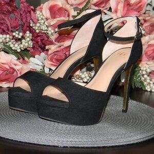 JLO by Jennifer Lopez Black 4.75" Platform Stilettos – Women's Size: 8.5
